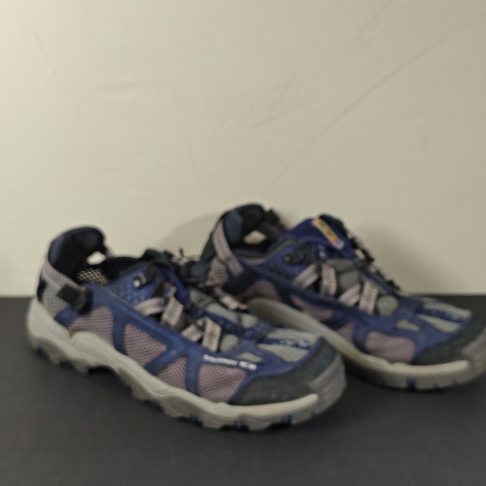 Salomon Sandals Men 11 Blue Mesh Techamphibian Trail Hiking Shoes 872893